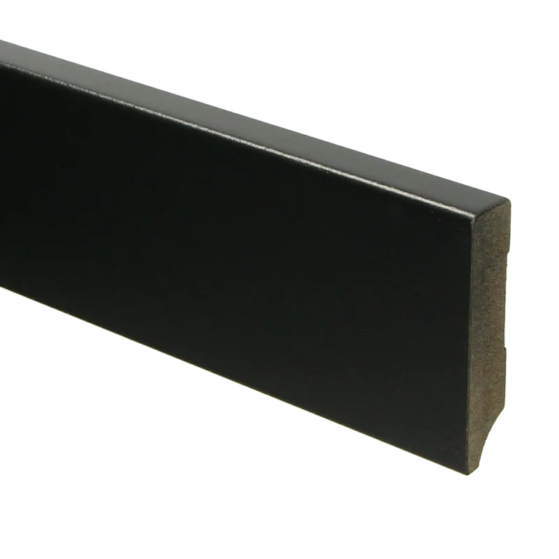 Snelle Levering MDF Moderne Plint 70x15 RAL 9005 Zwart 15939